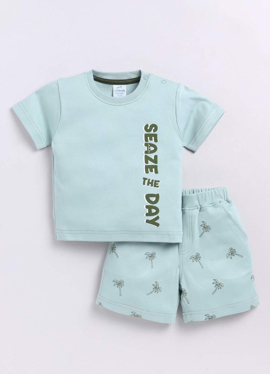 Dollar Aqua Blue Baby Boys Combo Set