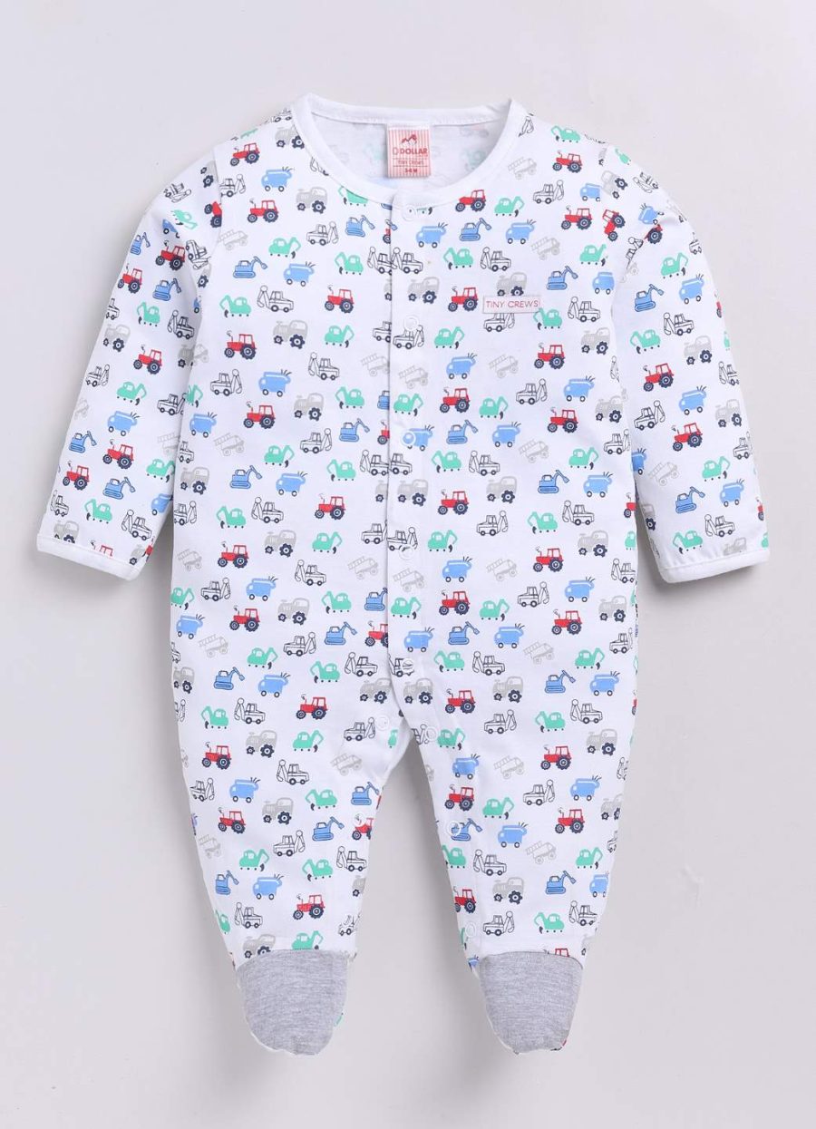 Dollar White Baby Boys & Baby Girls Shoe Romper