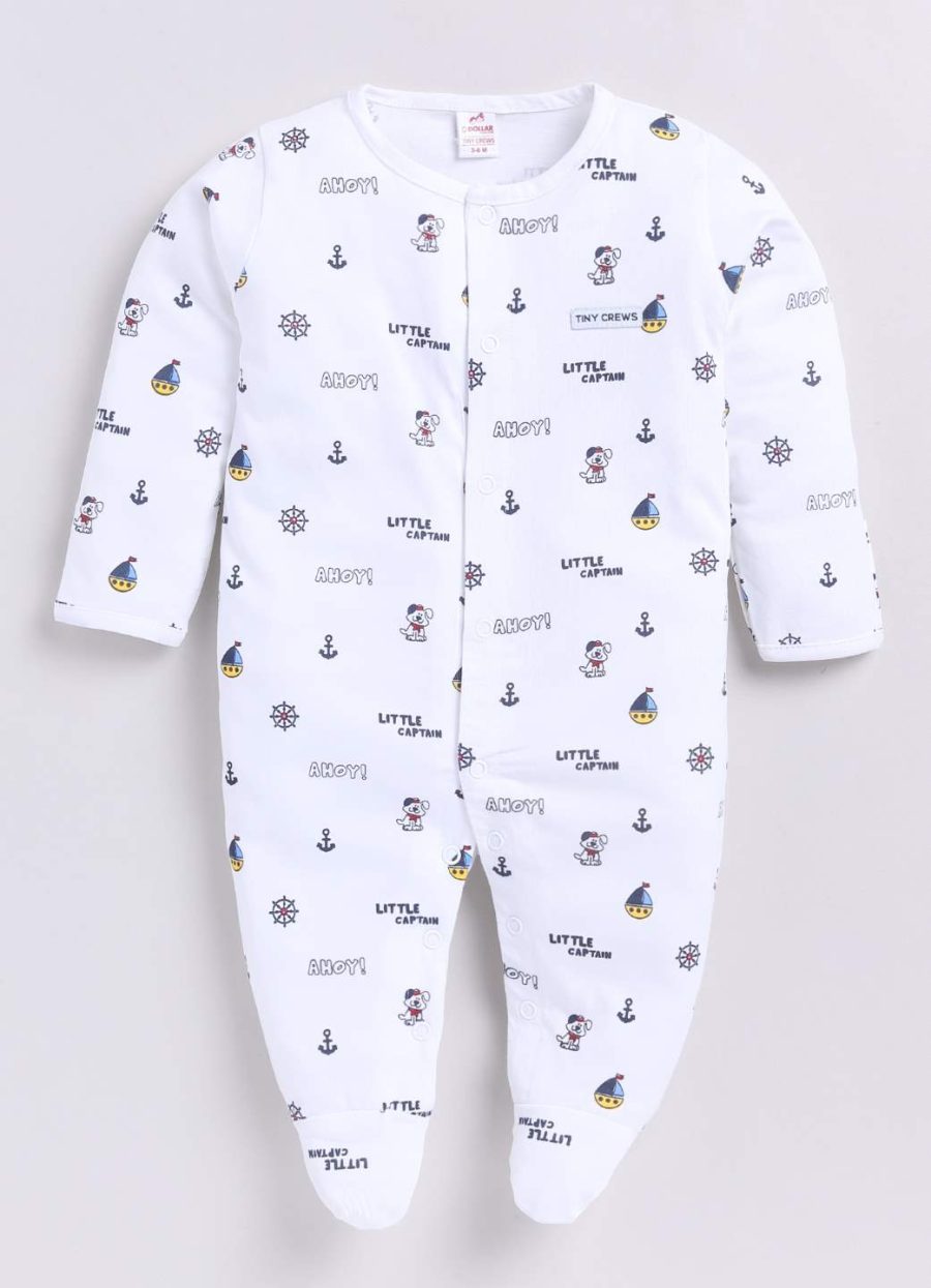 Dollar White Baby Boys & Baby Girls Shoe Romper