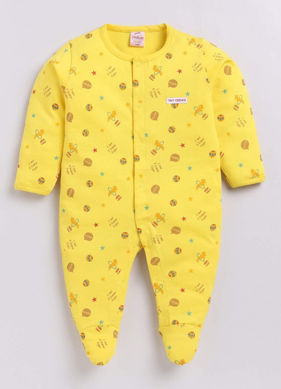 Dollar Yellow Baby Boys & Baby Girls Shoe Romper