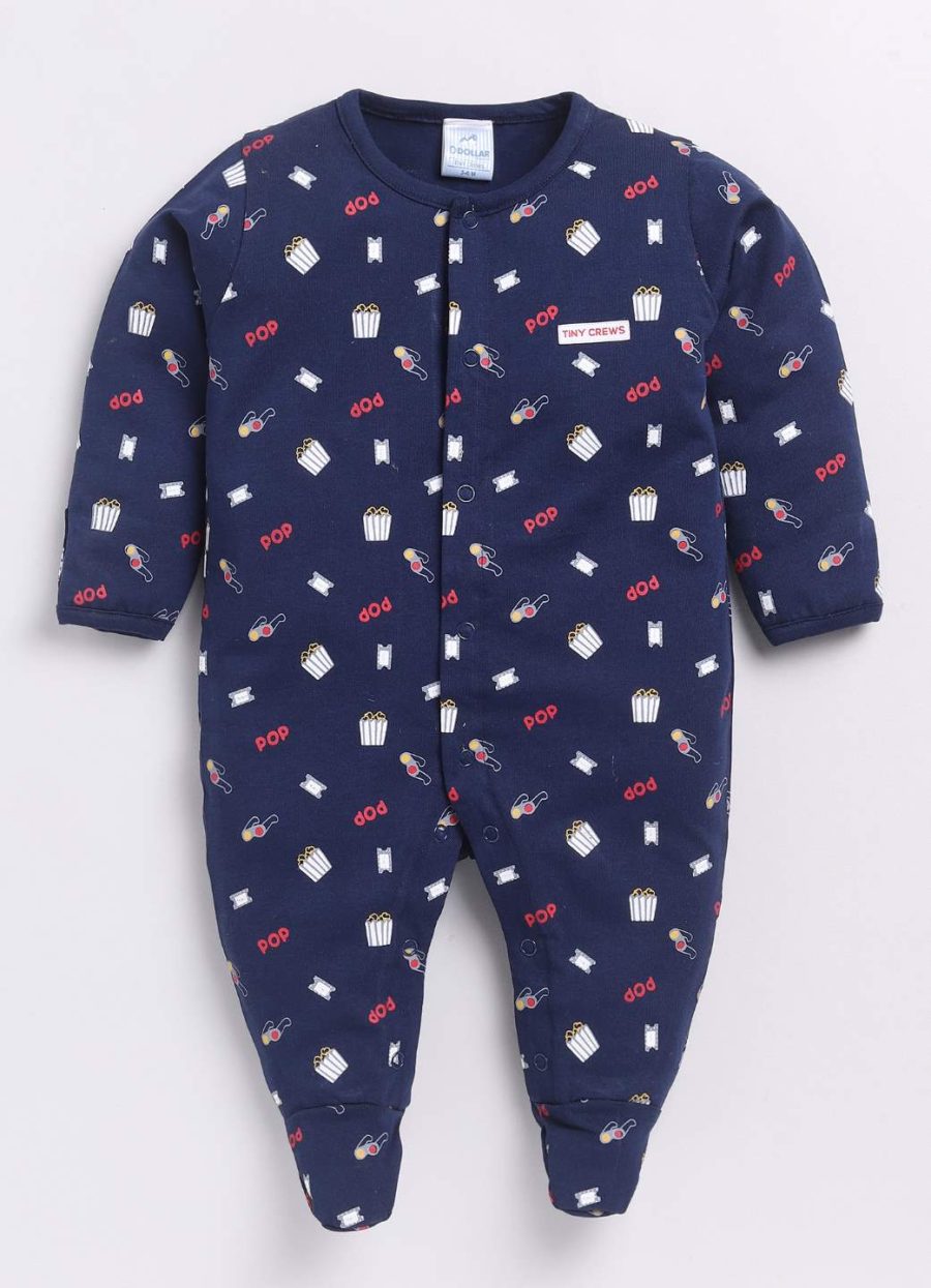 Dollar Navy Baby Boys & Baby Girls Shoe Romper