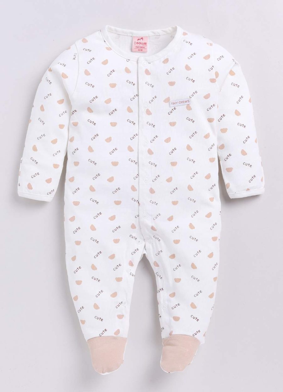 Dollar White Baby Boys & Baby Girls Shoe Romper