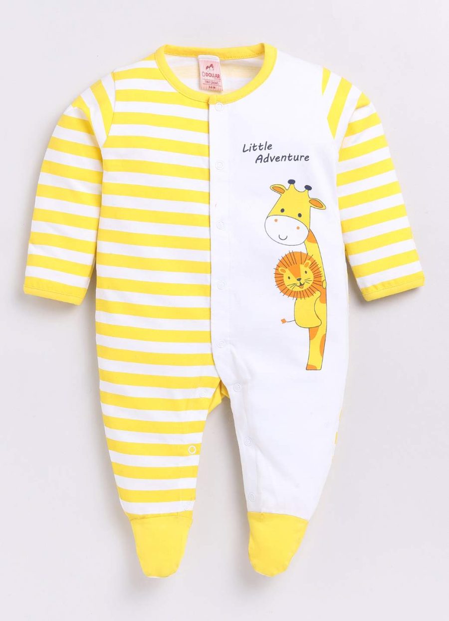 Dollar Yellow Baby Boys & Baby Girls Shoe Romper
