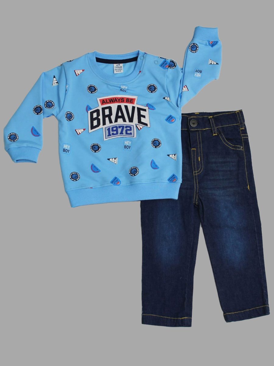 Dollar Junior Tiny Crews Baby Boys Casual T-Shirt Pant Set