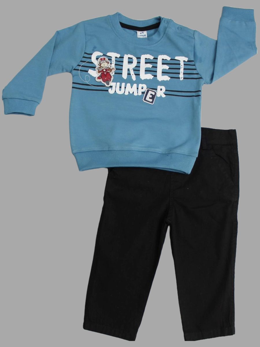 Dollar Junior Tiny Crews Baby Boys Casual T-Shirt Pant Set