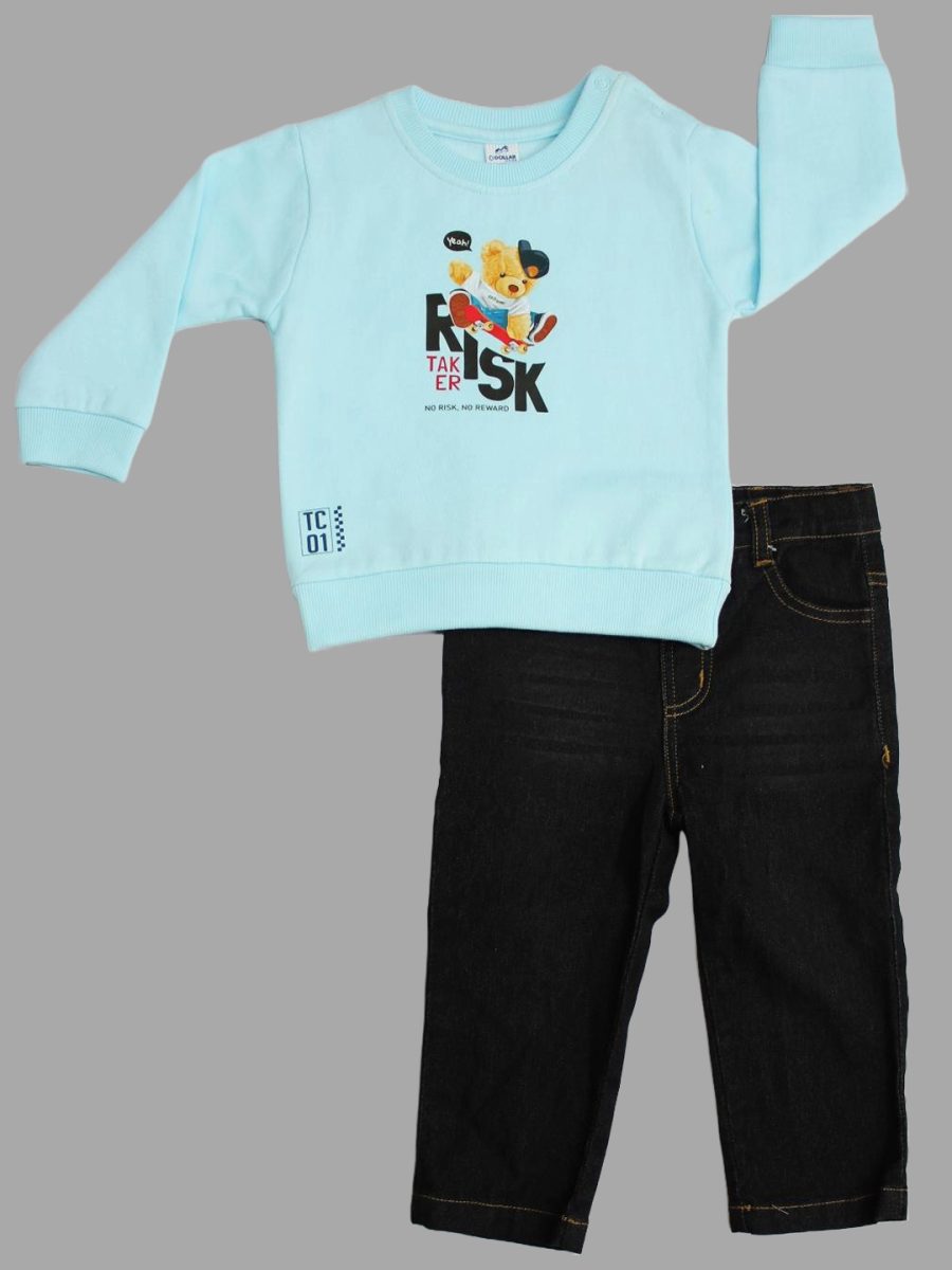 Dollar Junior Tiny Crews Baby Boys Casual T-Shirt Pant Set