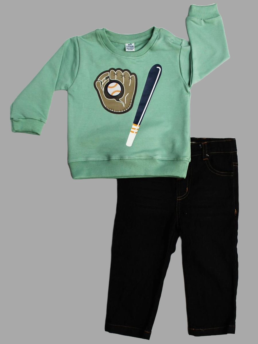 Dollar Junior Tiny Crews Baby Boys Casual T-Shirt Pant Set