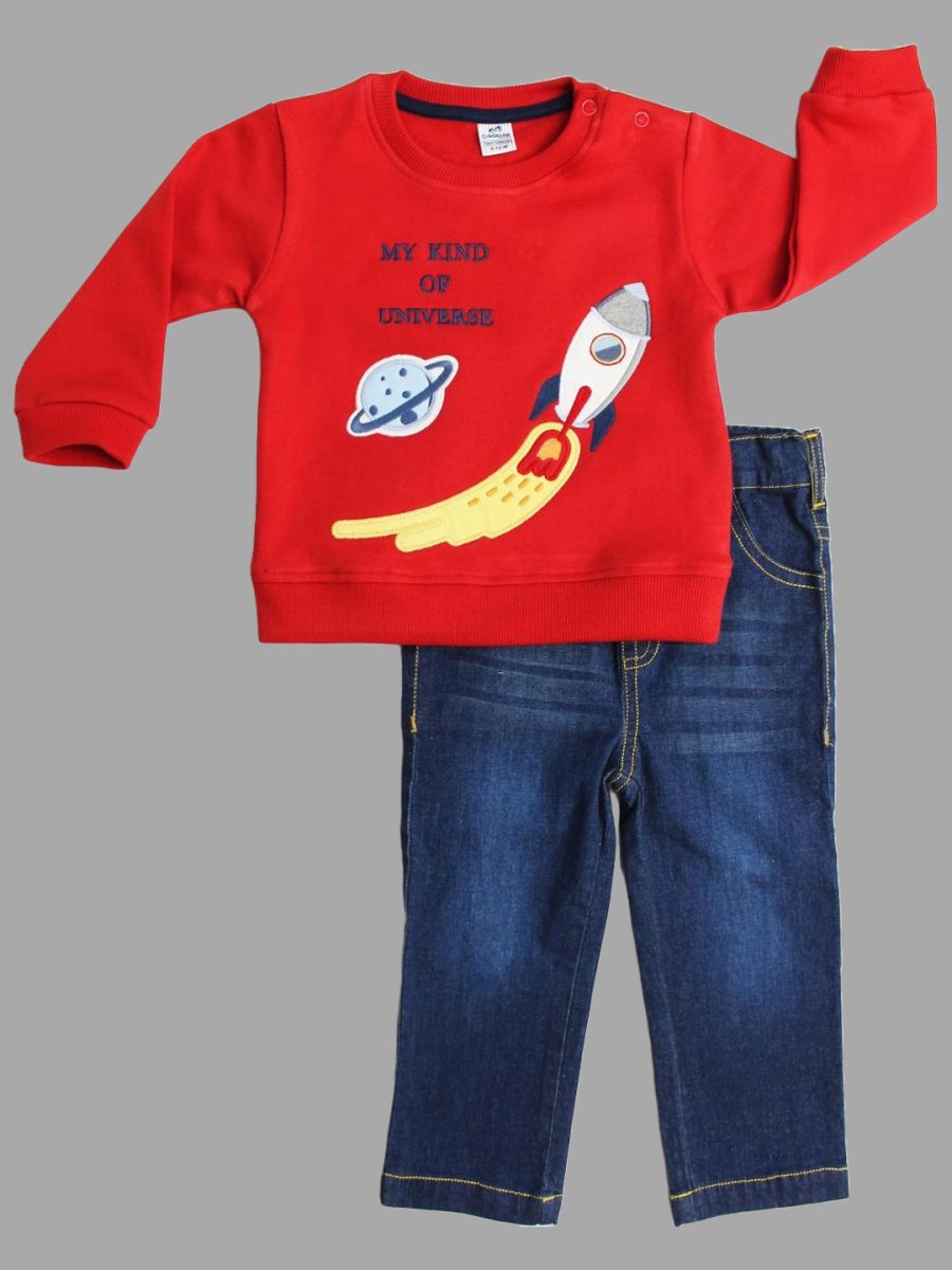 Dollar Junior Tiny Crews Baby Boys Casual T-Shirt Pant Set