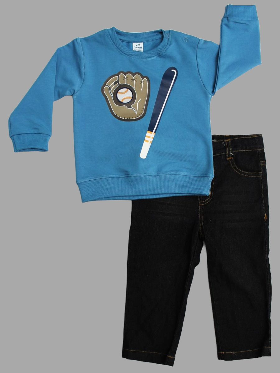 Dollar Junior Tiny Crews Baby Boys Casual T-Shirt Pant Set