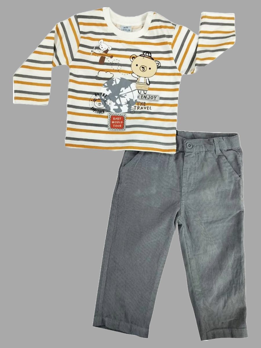 Dollar Junior Tiny Crews Baby Boys Casual T-Shirt Pant Set