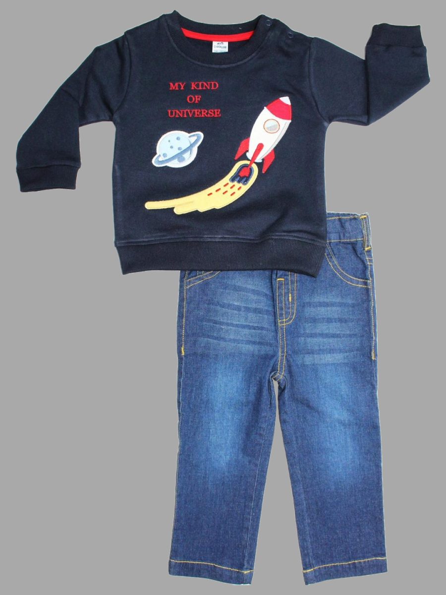Dollar Junior Tiny Crews Baby Boys Casual T-Shirt Pant Set