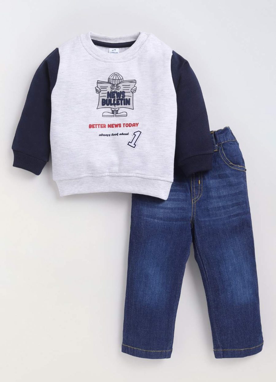 Dollar Junior Tiny Crews Baby Boys Casual T-Shirt Pant Set