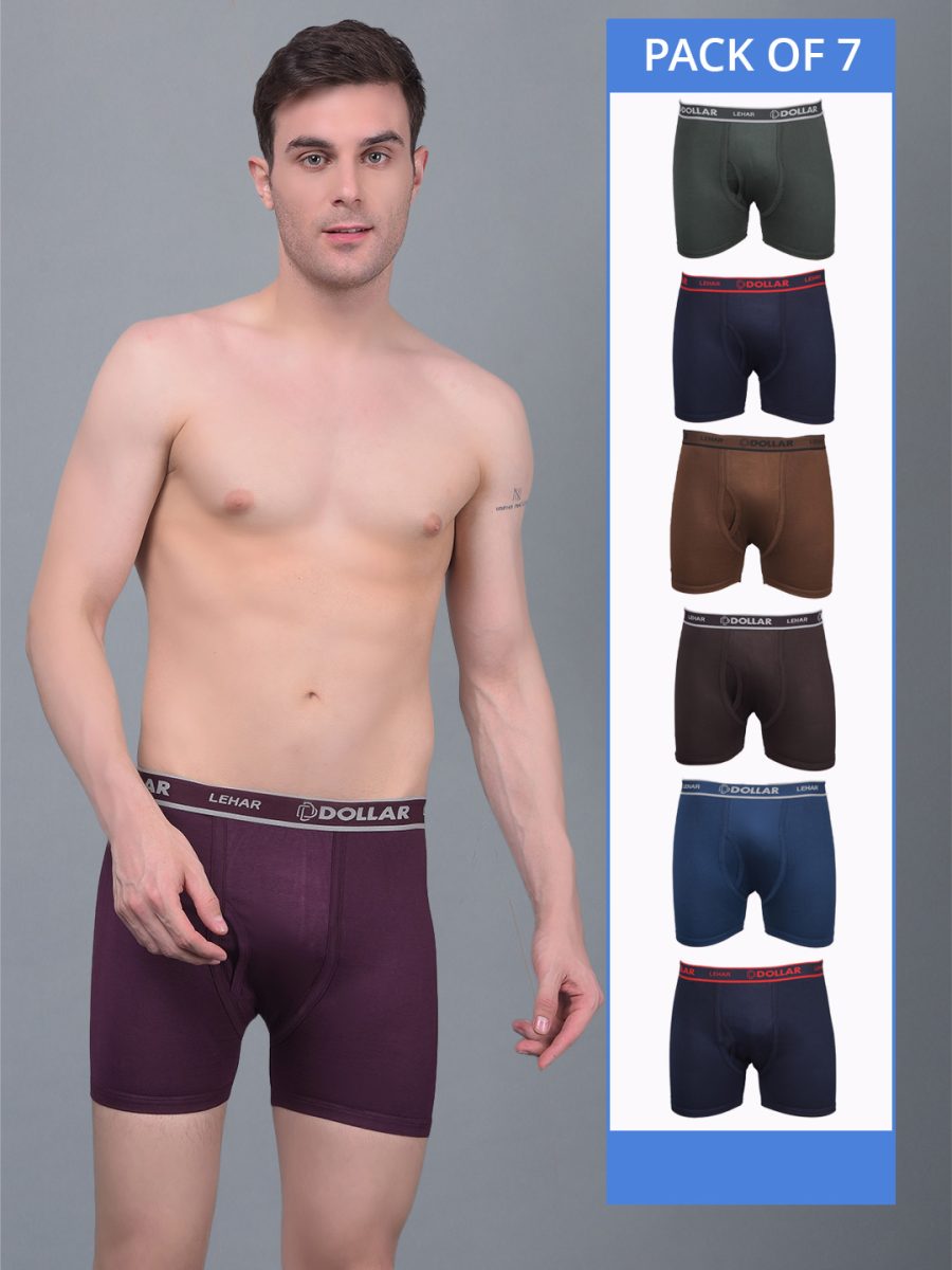 Dollar Lehar Combed Cotton Mens Pack Of 7 Trunk