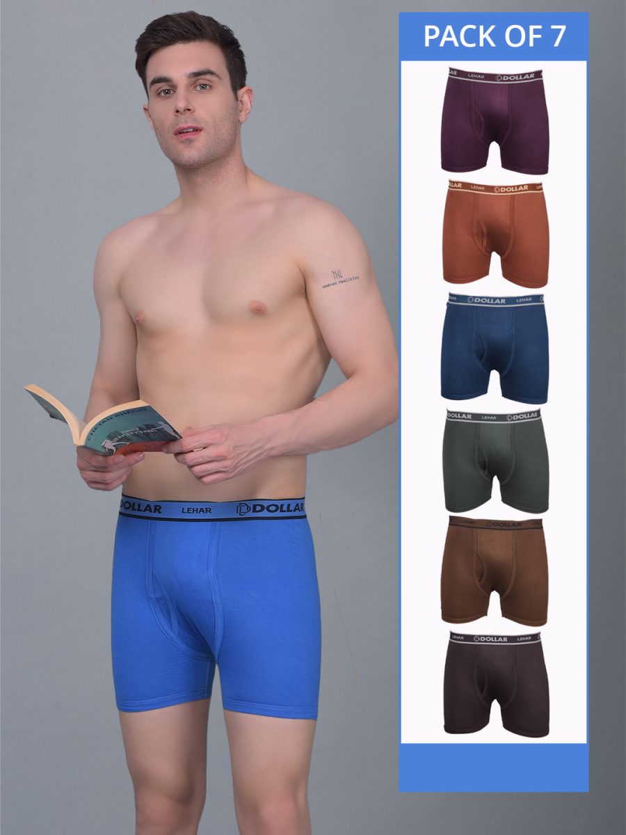 Dollar Lehar Combed Cotton Mens Pack Of 7 Trunk