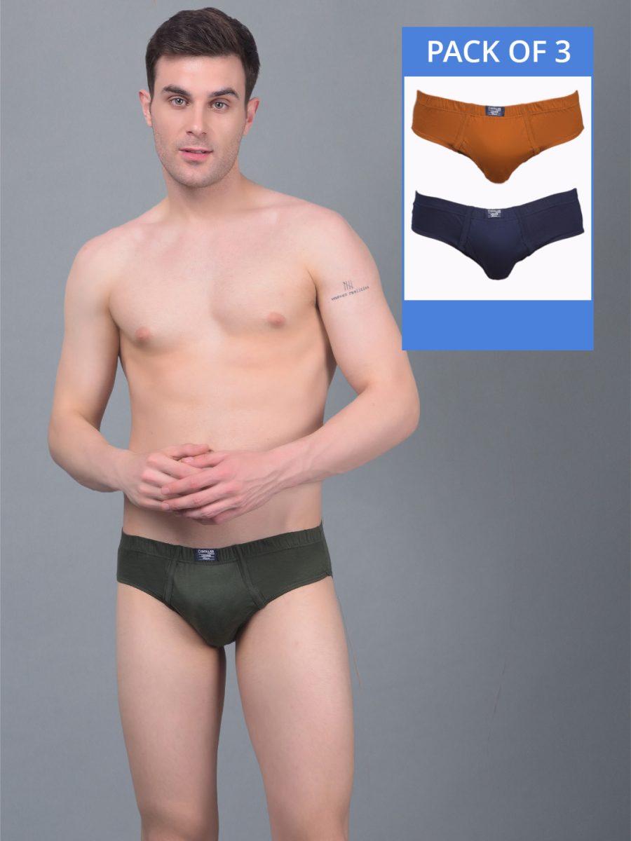 Dollar Lehar Super Combed Cotton Mens Pack Of 3 Brief