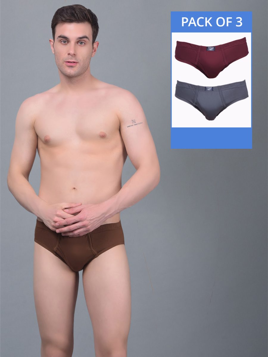 Dollar Lehar Super Combed Cotton Mens Pack Of 3 Brief