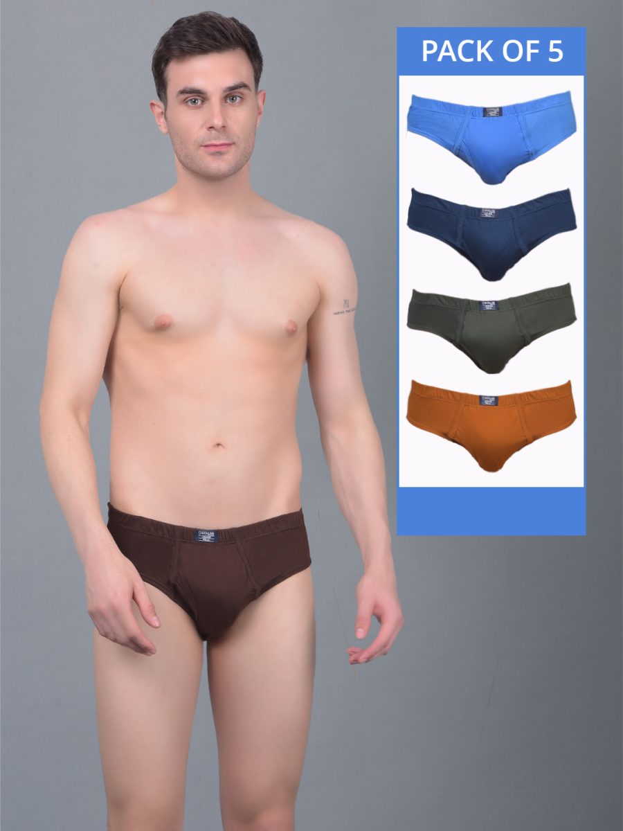 Dollar Lehar Super Combed Cotton Mens Pack Of 5 Brief
