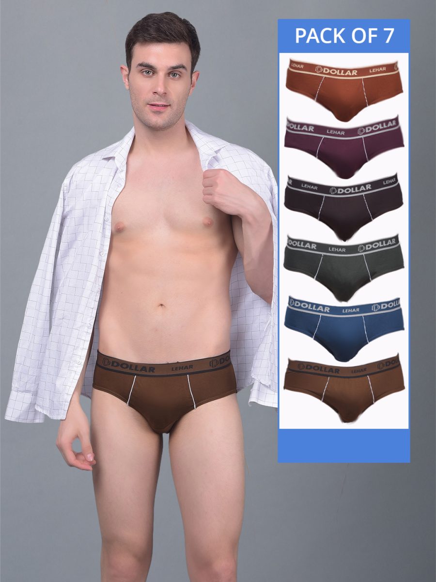 Dollar Lehar Super Combed Cotton Mens Pack Of 7 Brief