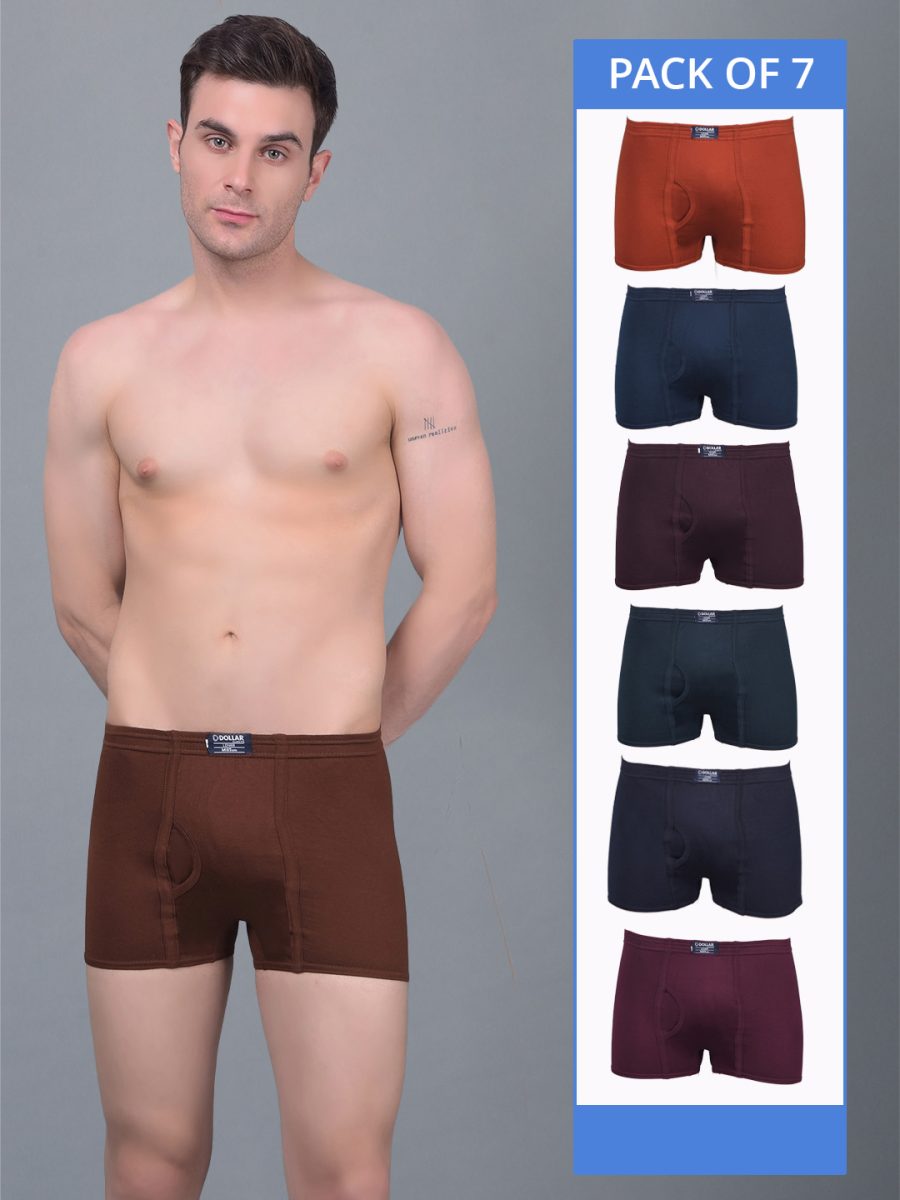 Dollar Lehar Combed Cotton Mens Pack Of 7 Trunk