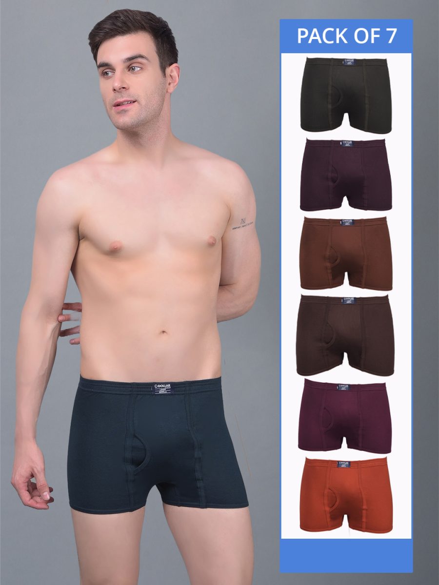 Dollar Lehar Combed Cotton Mens Pack Of 7 Trunk