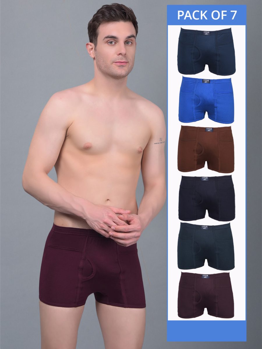 Dollar Lehar Combed Cotton Mens Pack Of 7 Trunk
