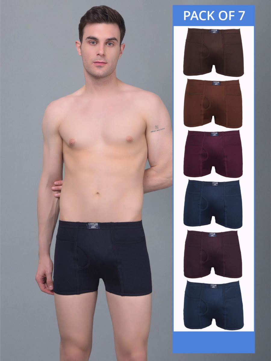 Dollar Lehar Combed Cotton Mens Pack Of 7 Trunk
