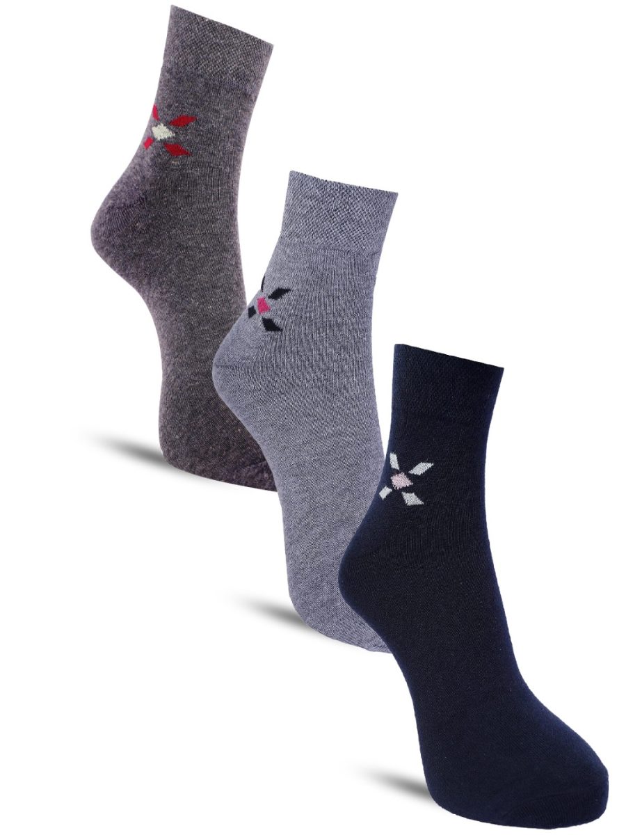 Dollar Formal Ankle Length Cotton Socks For Men's In ( Pack of 3 )