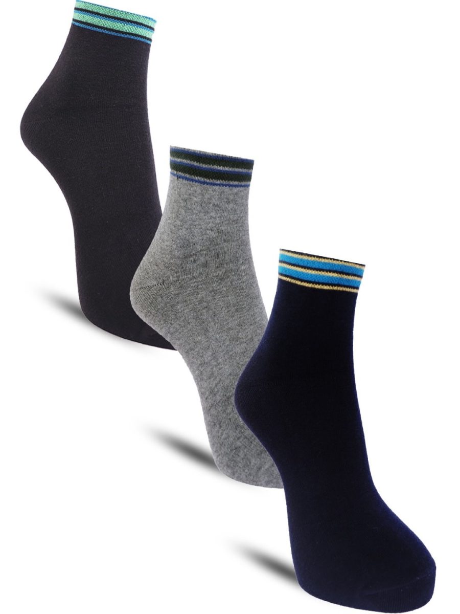 Dollar Casual Ankle Length Cotton Socks For Men's In ( Pack of 3 )