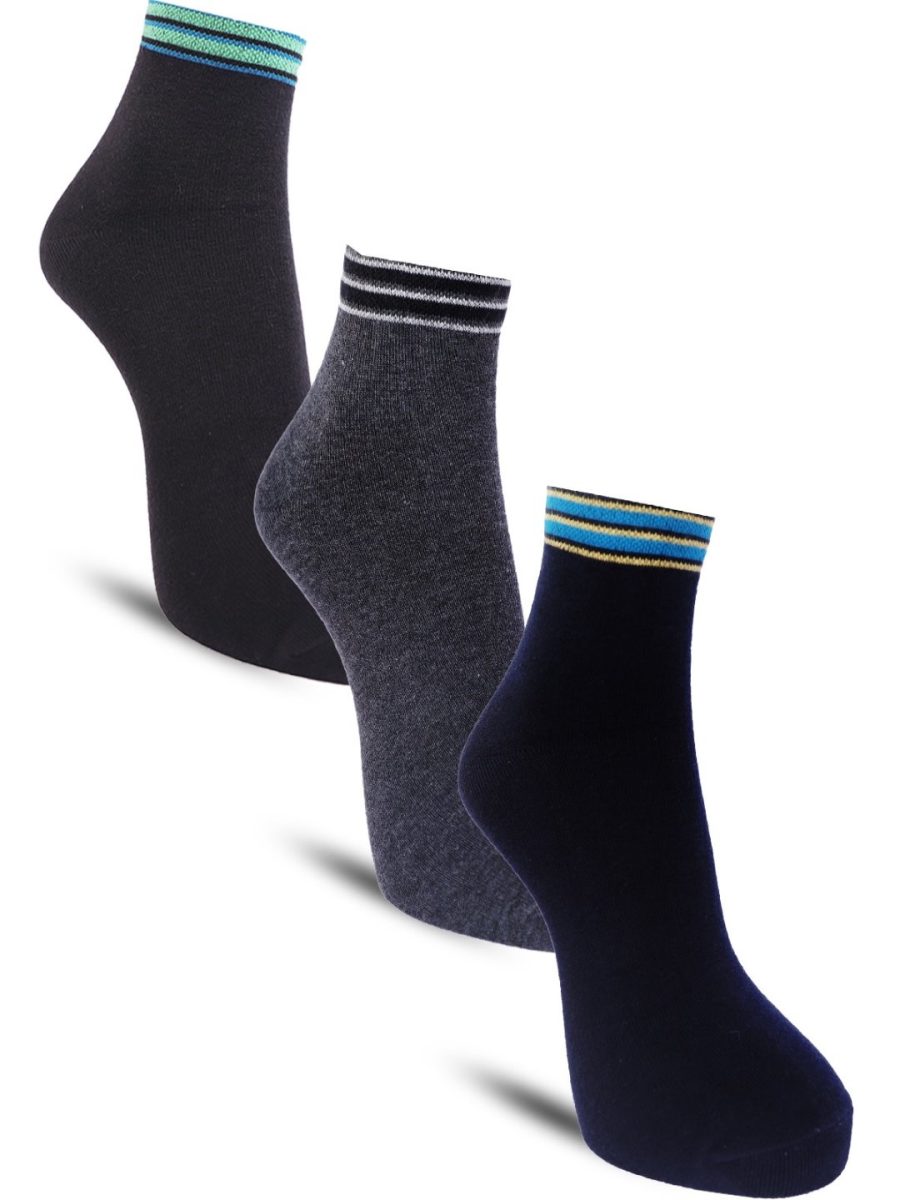 Dollar Casual Ankle Length Cotton Socks For Men's In ( Pack of 3 )