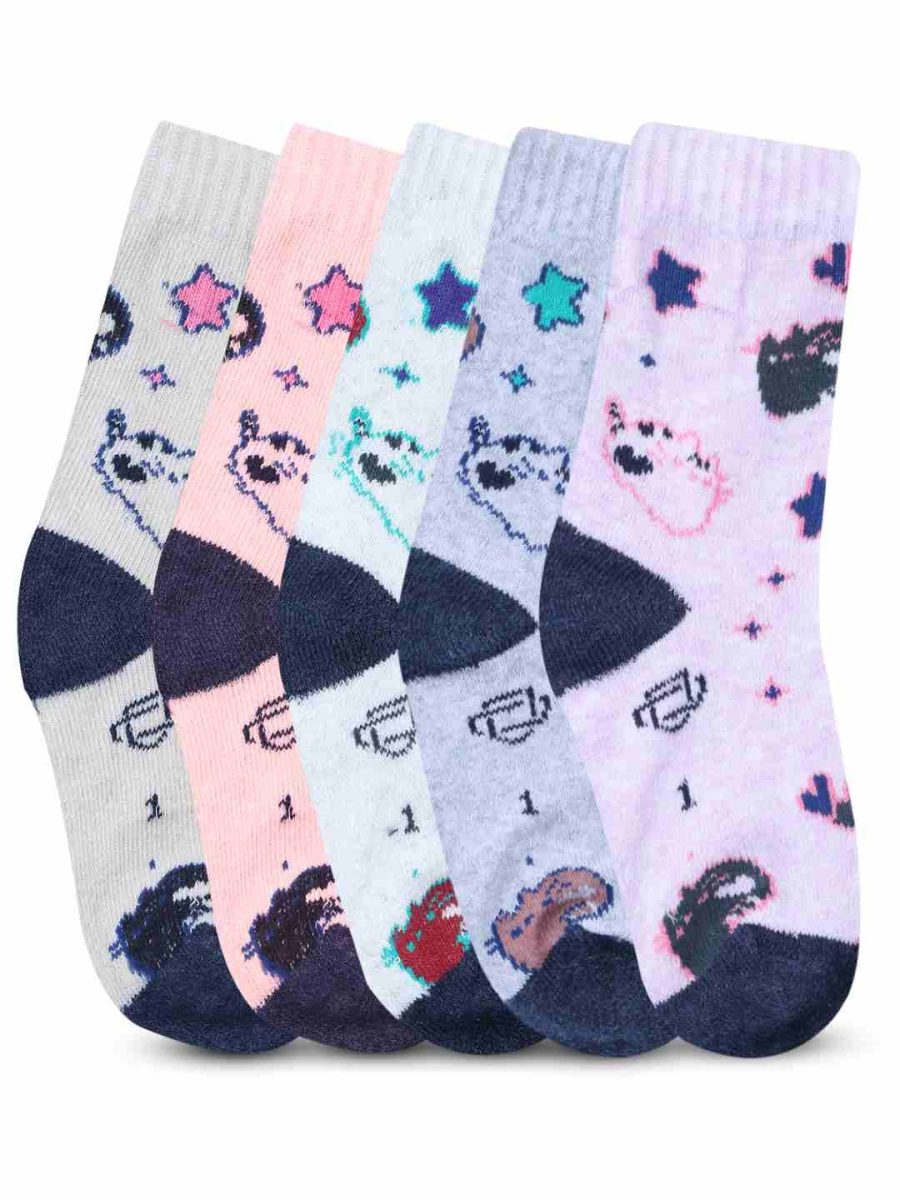 DOLLAR KIDS SOCKS FOR BOYS & GIRLS IN BLENDED COTTON (PACK OF 5)