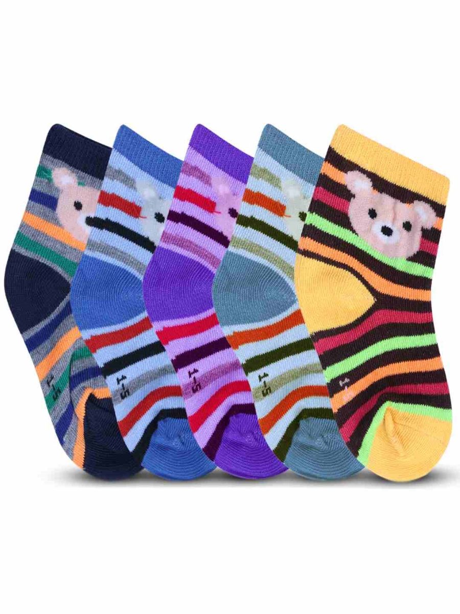 DOLLAR KIDS SOCKS FOR BOYS & GIRLS IN BLENDED COTTON (PACK OF 5)