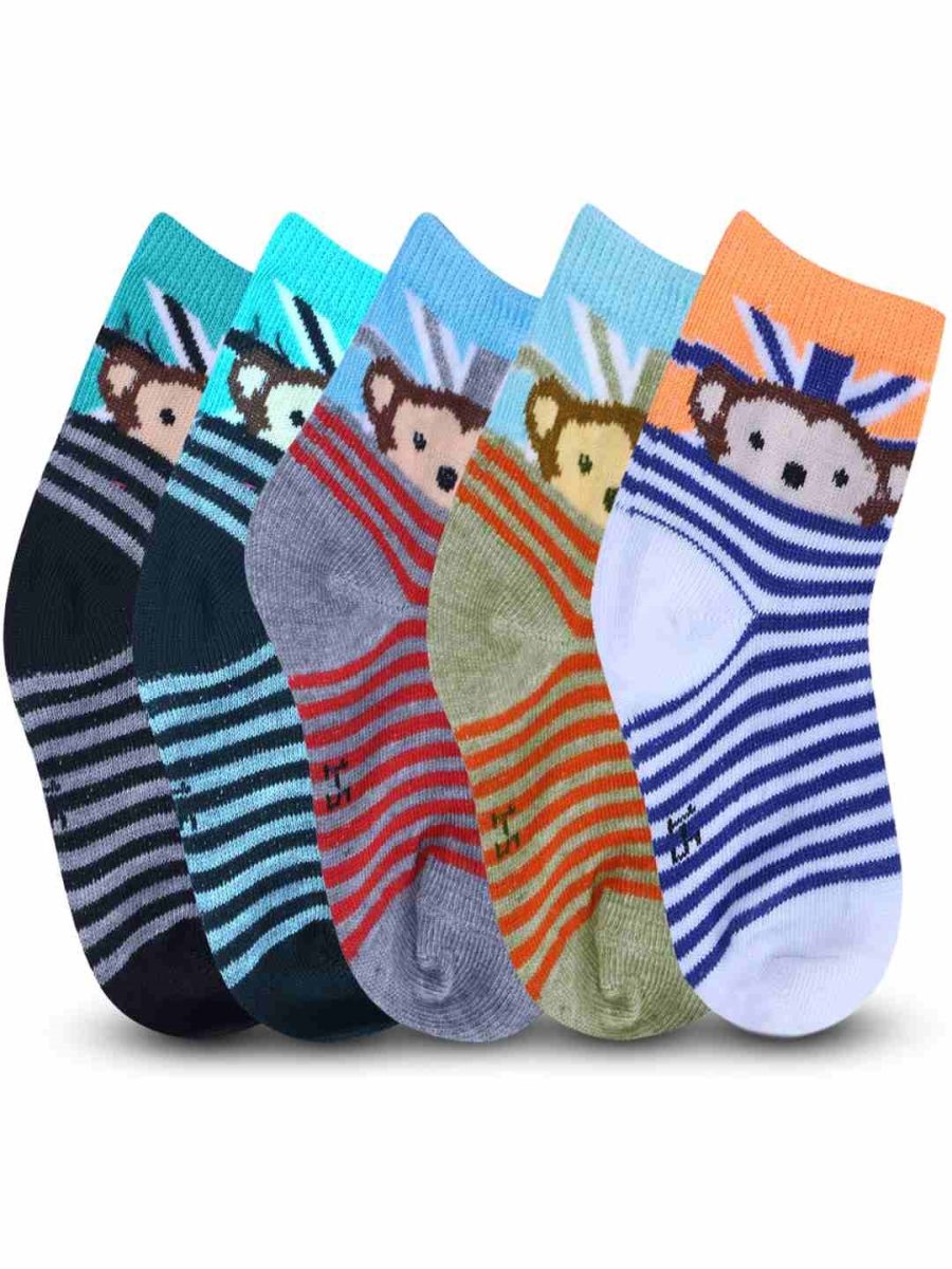 DOLLAR KIDS SOCKS FOR BOYS & GIRLS IN BLENDED COTTON (PACK OF 5)