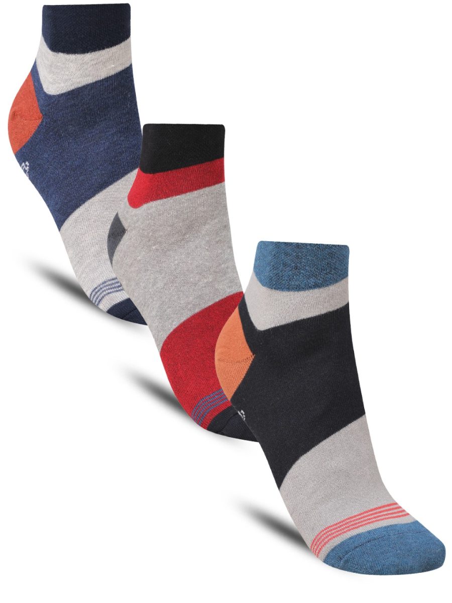 Dollar Casual Ankle Length Cotton Socks For Men's In ( Pack of 3 )