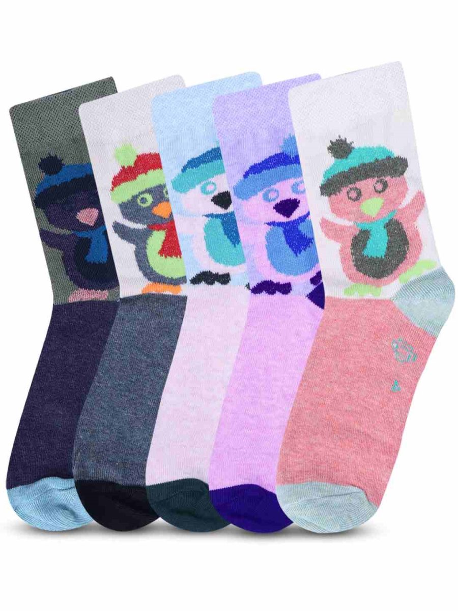 DOLLAR KIDS SOCKS FOR BOYS & GIRLS IN BLENDED COTTON (PACK OF 5)