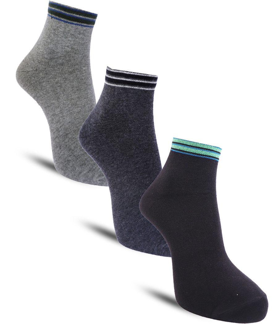 Dollar Casual Ankle Length Cotton Socks For Men's In ( Pack of 3 )