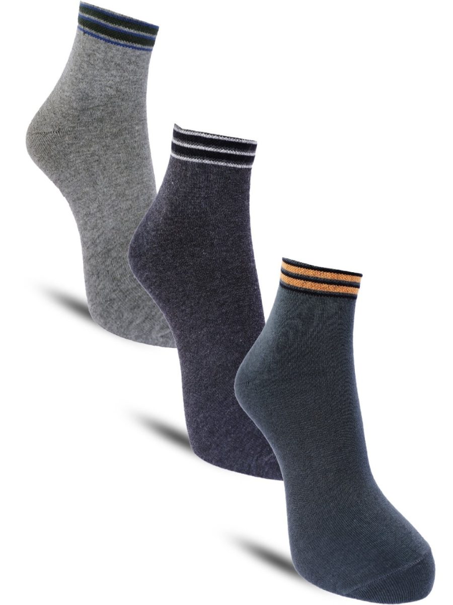 Dollar Casual Ankle Length Cotton Socks For Men's In ( Pack of 3 )