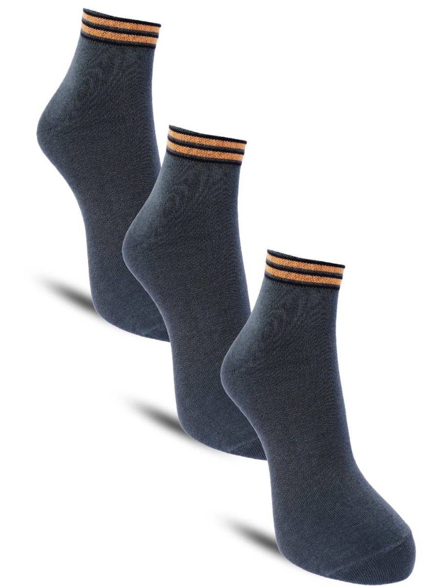 Dollar Casual Ankle Length Cotton Socks For Men's In ( Pack of 3 )