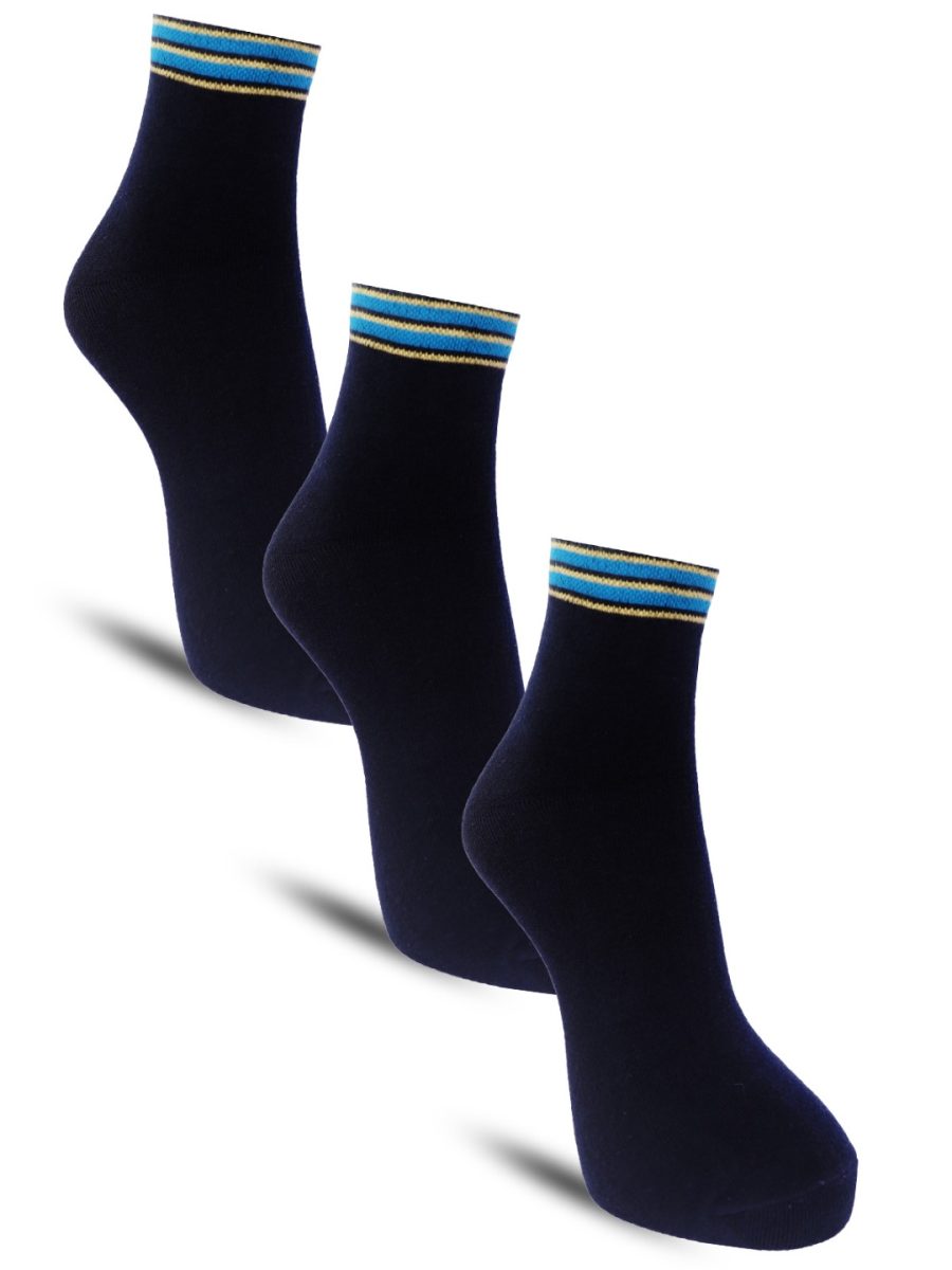 Dollar Casual Ankle Length Cotton Socks For Men's In ( Pack of 3 )