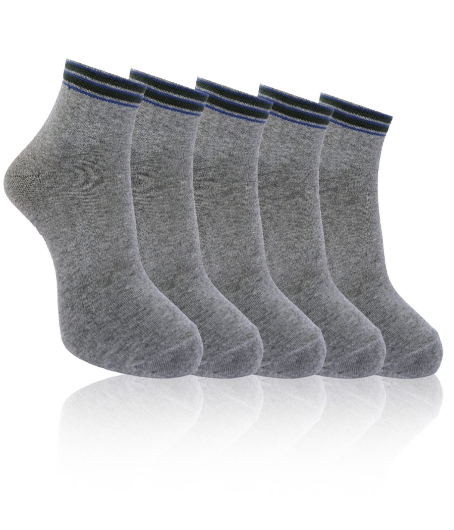 Dollar Casual Ankle Length Cotton Socks For Men's In ( Pack of 5 )