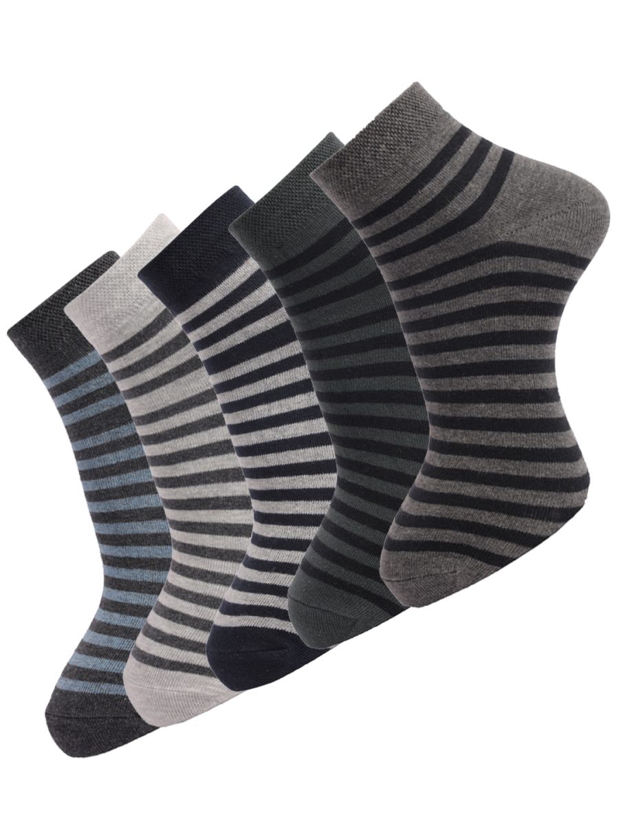 Dollar Socks Ankle Length Cotton For Men's Free Size (Pack of 5)