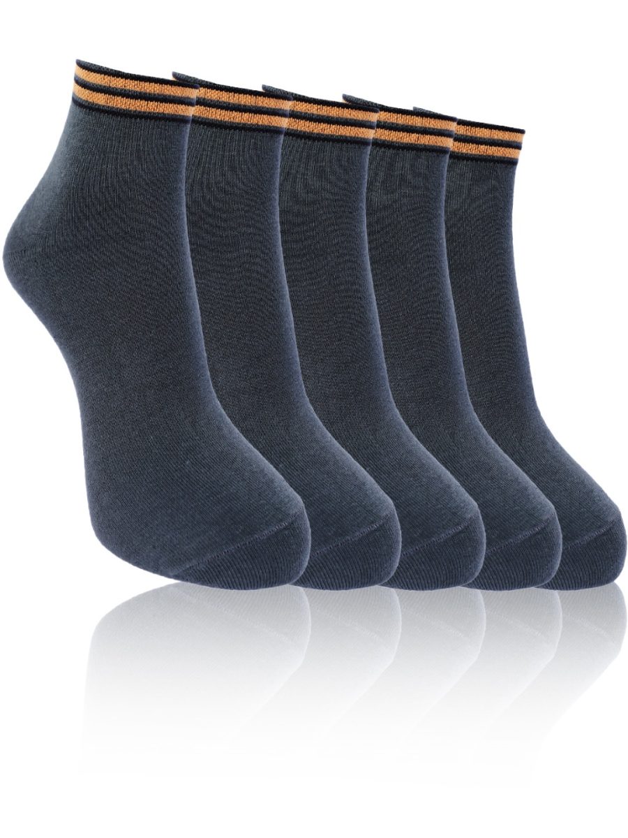 Dollar Casual Ankle Length Cotton Socks For Men's In ( Pack of 5 )