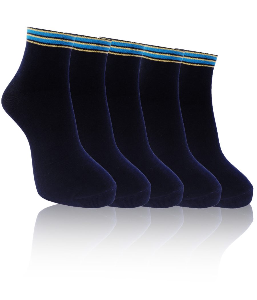 Dollar Casual Ankle Length Cotton Socks For Men's In ( Pack of 5 )