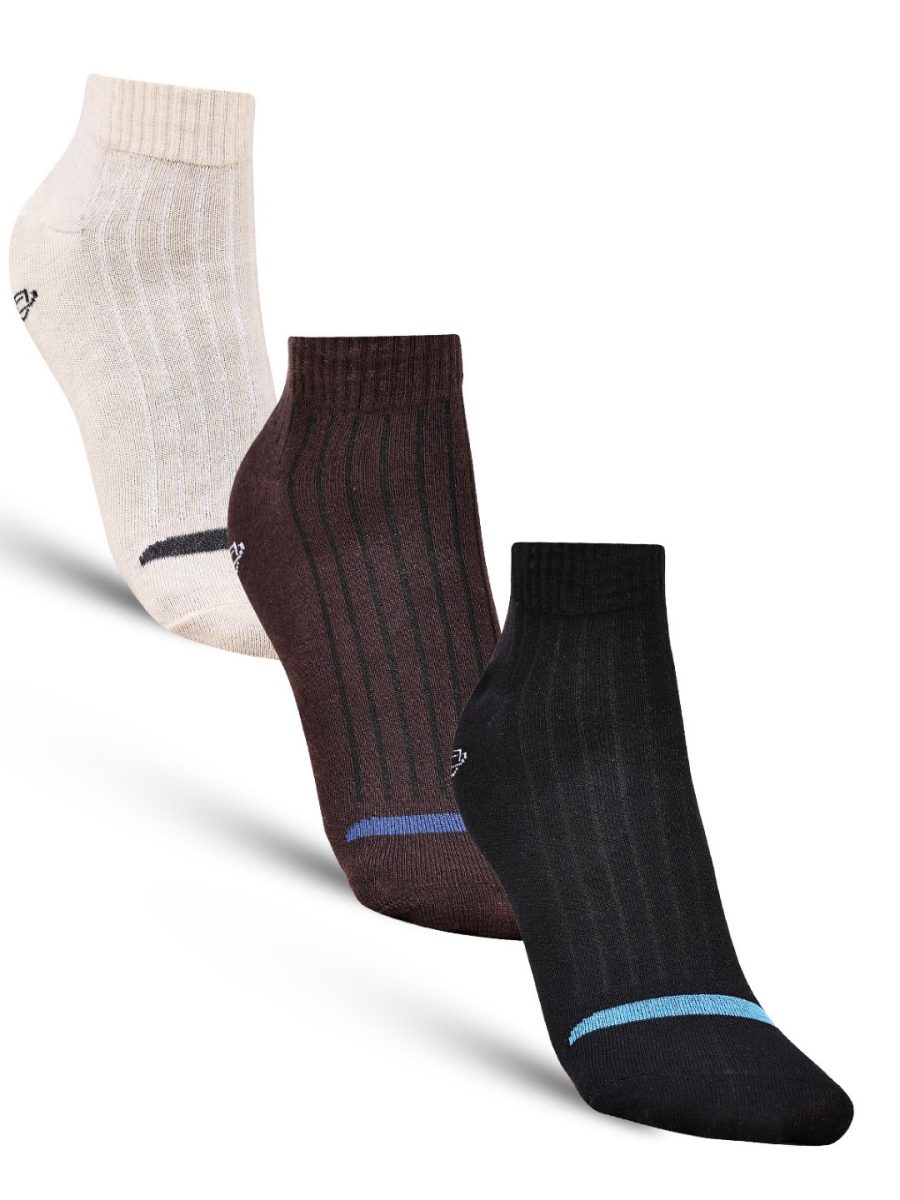 Dollar Casual Ankle Length Cotton Socks For Men's In ( Pack of 3 )