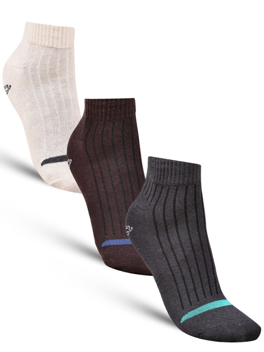 Dollar Casual Ankle Length Cotton Socks For Men's (Pack of 3)