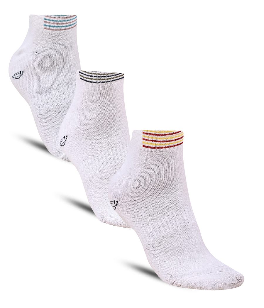 Dollar Sports Ankle Length Cotton Socks For Men's In ( Pack of 3 )