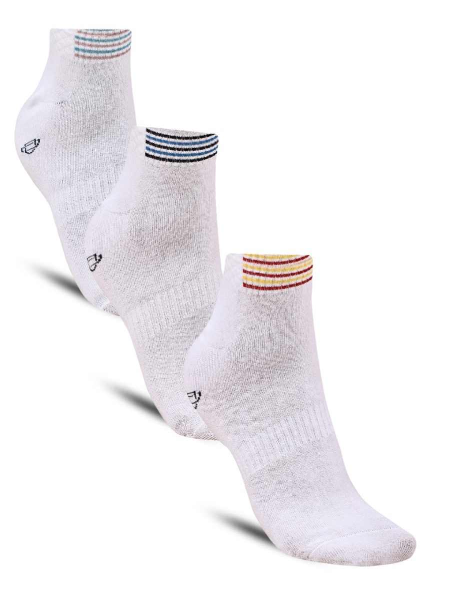 Dollar Sports Ankle Length Cotton Socks For Men's In ( Pack of 3 )