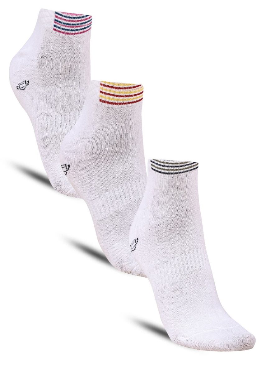Dollar Sports Ankle Length Cotton Socks For Men's In ( Pack of 3 )