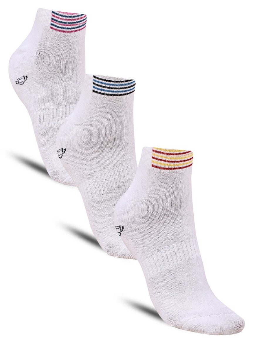 Dollar Sports Ankle Length Cotton Socks For Men's In ( Pack of 3 )