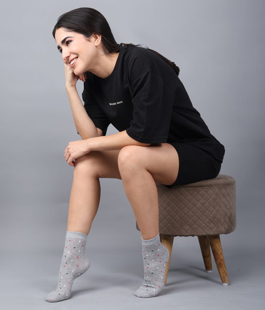 Dollar Casual Ankle Length Cotton Socks For Women's In ( Pack of 3 )