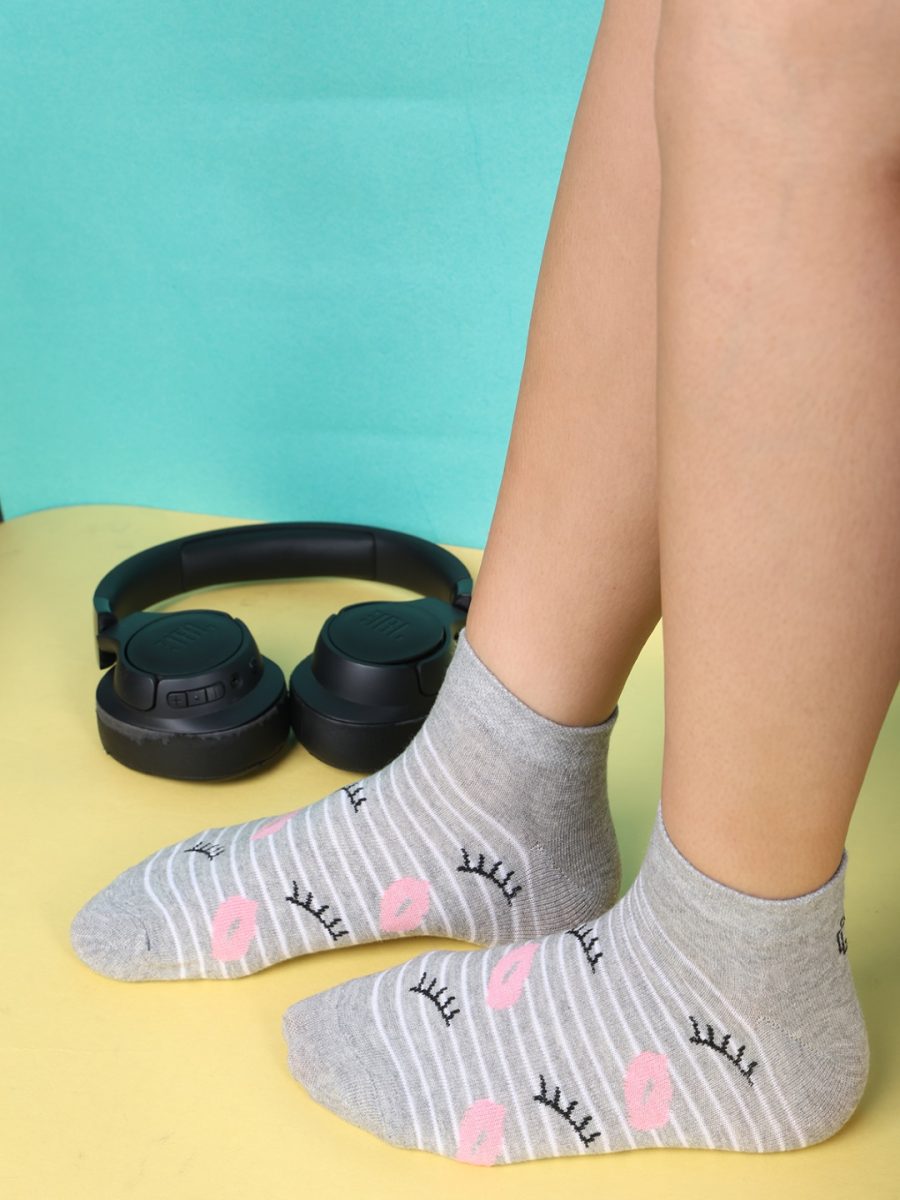 Dollar Casual Low Ankle Cotton Socks For Women's In ( Pack of 5 )